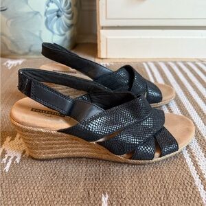 Clark’s Collection by Clark’s Wedge Sandals Black Size 9